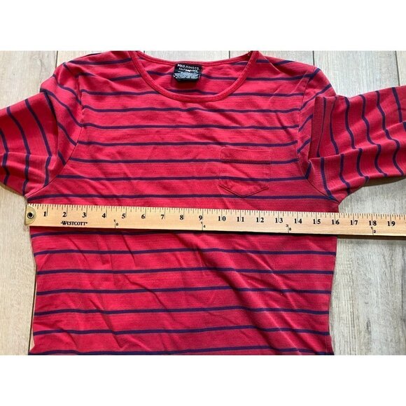 Polo Jeans Co Ralph Lauren Long Sleeve Shirt Red Blue Striped Womens Large *READ - Picture 4 of 7